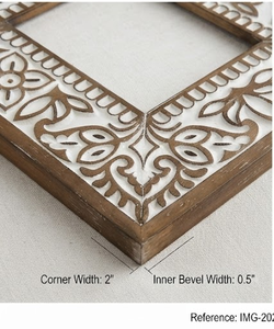 Resin Work Wood Photo <b>Frame</b> Rectangle Rustic Handmade Tabletop Vertical Display - Product Image 2