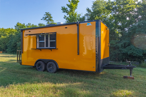 Remorque alimentaire en aluminium de 10 pieds équipée avec des caractéristiques résistantes à la rouille pour les camions de nourriture mobiles, les snacks, les bonbons et les chips, option en fibre de verre - Product Image 2