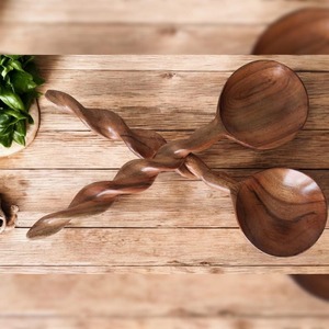 Louche de cuisine jetable en bois de neem écologique, best-seller, fabriquée à la main, cuillère de service de cuisine, excellent savoir-faire, export - Product Image 3