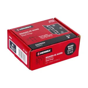HERMEX-Bisagras cuadradas de acero inoxidable de 3 pies, caja de 10 cabezales planos, color negro mate, para baño y muebles del hogar - Product Image 4