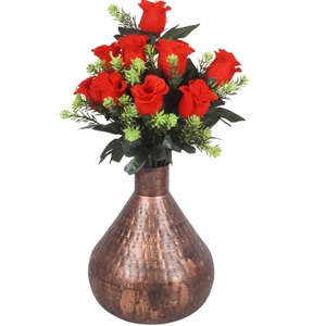 Handmade Modern <b>Copper</b> Metal Flower <b>Vase</b> Eco-Friendly Tabletop Decorative Pot for Living Room Designer Pothole Decorative Design - Product Image 6