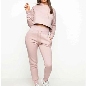 Conjunto Deportivo de Dos Piezas para Hombre y Mujer, Estilo Urbano, Manga Larga, Cierre de Cremallera, Ajuste Cómodo, Color Sólido, Hecho de Algodón - Product Image 4