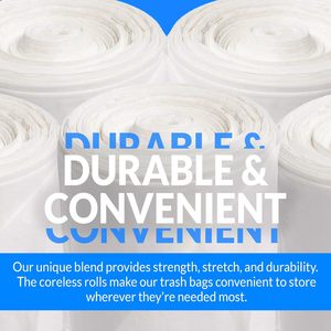 Supervalue ถังขยะพลาสติกใส33แกลลอนจำนวน50แบบใช้แล้วทิ้งรีไซเคิลได้ใช้งานได้หลากหลายผลิตในสหรัฐอเมริกา - Product Image 2