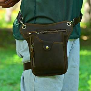 LWB-0185 de sac de taille d'affaires en cuir imperméable vintage pour hommes pour téléphone portable - Product Image 2