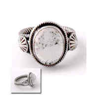 ZBM Bague Buffle Blanc Style Ancien par Erick Begay Bagues en Argent Sterling 925