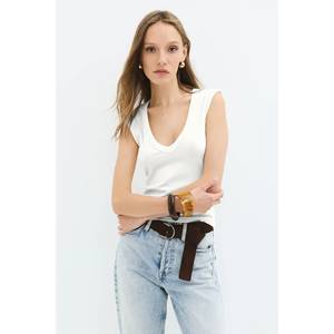 Camiseta de Verano Casual sin Mangas con Cuello Redondo 100% Algodón de Corte Regular para Mujer, Transpirable, en Tallas XS-5XL - Product Image 2