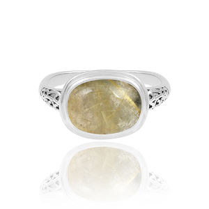 Handmade 925 Sterling Silver Ring Charming New Styles with Prong Setting <b>Green</b> Crystal Doublet Gemstone - Product Image 5