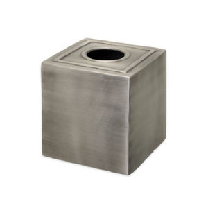 Porte-papier de soie en métal gris fait à la main accessoire de décoration de maison élégant parfait pour le salon moderne ou le bureau - Product Image 1