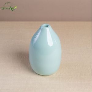 Vase de table en bambou Art Déco, forme en spirale, écologique et décoratif, couleur silencieuse - Product Image 2