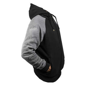 Sudadera con Capucha para Hombre, Color Negro y Gris, de Alta Calidad, Hecha a Medida, Manga Larga, Transpirable, Doble Color, Tendencia Actual - Product Image 6