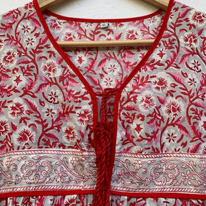 Los conjuntos de vestido maxi de gasa de verano más adorables para damas Botón de diseño de algodón etéreo para fiestas nocturnas en la playa Bodas - Product Image 2