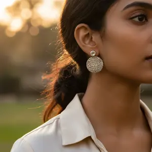 จี้เงินแท้ 925 ชุบโรเดียมสีโรสโกลด์ ประดับมูนสโตน ลายฉลุ สำหรับผู้หญิง - Product Image 2