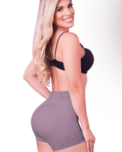 Pantalones cortos de plástico de encaje a la cadera Fajas colombianas pecho abierto moldeador de alta compresión aplanar <span class=keywords><strong>Abdomen</strong></span> Control de barriga fajas cintura - Product Image 2