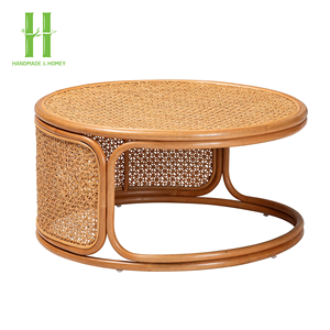 โต๊ะกาแฟหวายธรรมชาติแบบทันสมัยเป็นมิตรกับสิ่งแวดล้อมทนทานผลิตในเวียดนาม - Product Image 1