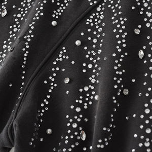 Sweat-shirt surdimensionné vintage brodé personnalisé Glory, coupe et couture, lavage à l'acide, entièrement orné de strass, fermeture éclair, pour hommes - Product Image 6