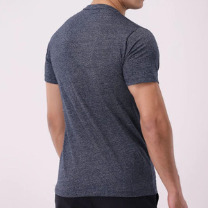 T-shirt de fitness à col rond et à manches courtes pour homme, tricoté de haute qualité, coupe régulière, style formel, couleurs variées, anti-rides, respirant - Product Image 5