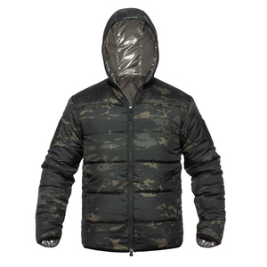 Vente en gros de vestes de chasse en plein air coupe-vent en coton respirant avec capuche isolée personnalisée et imperméable à l'eau - Product Image 2