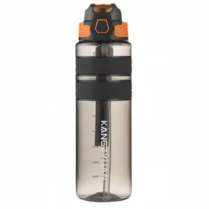 Bottiglia di acqua per uso alimentare resistente alle alte temperature e tazza sportiva con corda e paglia, personalizzabile