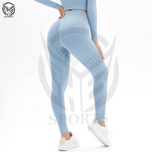 กางเกงเลกกิ้งออกกำลังกายผู้หญิง ยกกระชับสะโพก ลายพิมพ์เรียบๆ สำหรับฟิตเนสและออกกำลังกาย - Product Image 5