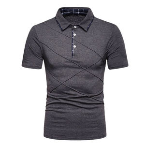 Camisetas de manga corta con estampado de logotipo personalizado para hombre, camisetas polo deportivas de algodón puro 100% para hombre con estilo de cuello, camisetas de Golf - Product Image 2