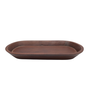 Bandeja rectangular de madera de mango con asa, bandeja de servicio de Color Natural Para Boda y Decoración de mesa personalizada - Product Image 5