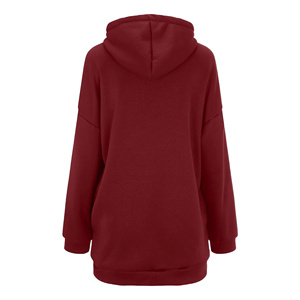 Sudadera con capucha de palangre OEM a la moda para mujer con etiqueta privada Impresión de logotipo personalizado Jersey de ajuste de gran tamaño para la temporada de invierno - Product Image 4