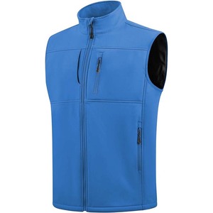 Gilet Softshell Imperméable Personnalisé pour Hommes avec Col Montant et Fermeture Éclair, Trois Poches Zippées, Vêtement d'Extérieur Décontracté - Product Image 1