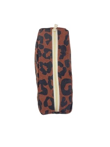 Vente en gros de luxe personnalisé imprimé motif toile de coton pochette à cosmétiques mode fermeture éclair trousse de maquillage pour les femmes nouvelle collection de luxe - Product Image 5