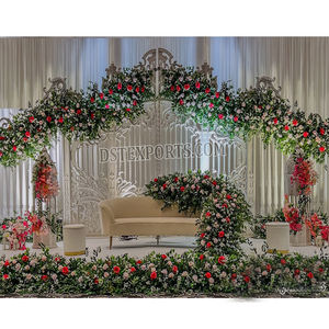 Décoration de scène de réception sur le thème juif avec cadres de portail, scène de portail pour mariages canadiens, scène blanche luxueuse, événement au Nouveau Hampshire - Product Image 1