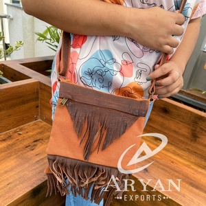 Sac à main en cuir véritable personnalisé en toile résistant à l'eau pour les sacs à bandoulière en cuir de vachette de luxe occidentaux pour femmes - Product Image 1