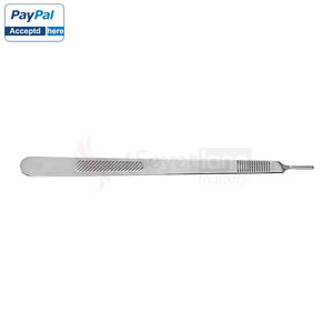SEVETLANA INDUSTRY Poignée de couteau à scalpel en acier inoxydable de qualité supérieure Poignée de puissance manuelle légère et durable # 3L - Product Image 2