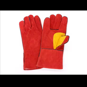 Arc Welding Gloves Leather Heat Resistant Gloves for Metalwork Workshop Safety Industrial welding gloves OEM DEsign And Size - Product Image 3