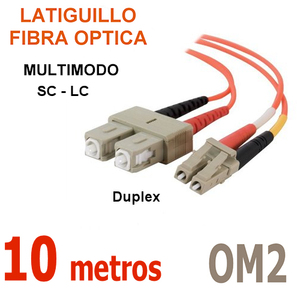 สายแพทช์ไฟเบอร์ออปติก SC-LC OM2 ดูเพล็กซ์ 10 ม. - Product Image 1