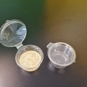 Tamaño personalizado aceptado precio bajo de fábrica para llevar desechable para ir contenedor de salsa de plástico PET tazas de Salsa 2 oz con tapa con bisagras - Product Image 6