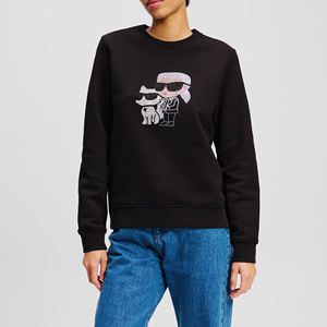 เสื้อผ้าผู้หญิงแบบสั่งทำขายส่ง รุ่นใหม่ล่าสุด ขายดี ผ้าฟลีซเนื้อหนัก ผสมโพลีเอสเตอร์/คอตตอน สำหรับฤดูหนาวและฤดูใบไม้ร่วง คอเสื้อแบบพอดีตัว ด้านหน้าสามารถปรับแต่งได้ - Product Image 2