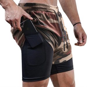 Shorts pour hommes de couleur unie teints en couleur unie culotte courte de jogging de musculation shorts de vêtements de sport pour hommes - Product Image 5
