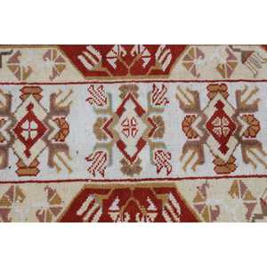 Tapis de 1,7 x 3 pieds, tapis turc vintage, tapis patchwork rouge et blanc - Product Image 3