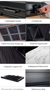 Tente de toit pop-up toutes saisons 1-3 personnes, imperméable, en polyester et alliage d'aluminium, pour le <span class=keywords><strong>camping</strong></span> en plein air toute l'année - Product Image 5