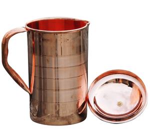 เหยือกน้ำดีไซน์ทำจากทองแดงบริสุทธิ์งานแฮนด์เมดคุณภาพสูงเหยือกน้ำพร้อมที่จับสำหรับเก็บน้ำ - Product Image 5