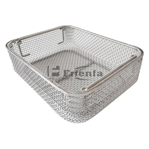 Paniers de stérilisation en treillis métallique en acier inoxydable avec logo sur mesure du meilleur fournisseur Panier de stérilisation nouveauté - Product Image 1