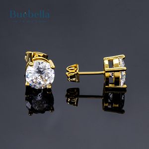 Pendientes de Diamante Moissanite Redondos de Plata de Ley 925, Estilo Hip Hop para Hombre, Gran Venta - Product Image 2