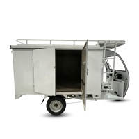 HLD China Triciclo Eléctrico de Reparto de Carga Grande de 1000W y 3 Ruedas con Caja de Carga y Escalera Lateral