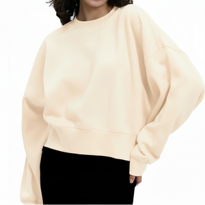 Sudadera Oversize Cómoda para Mujer, de Algodón Suave Premium, Ajuste Holgado, Manga Larga, Invierno, con Letras Frontales Personalizables, Linda - Product Image 2