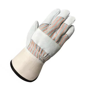 Gants de travail de sécurité en cuir de vachette fendu avec double paume Gant de sécurité à double paume Vente en gros - Product Image 3