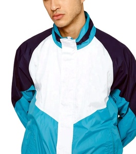 Trajes Deportivos de Nailon al por Mayor, Chaqueta Deportiva con Cierre y Cuello Alto, Traje Deportivo de Poliéster Cortavientos para Hombre - Product Image 4