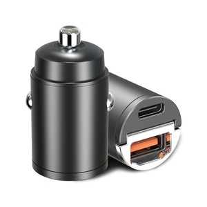 <span class=keywords><strong>Chargeur</strong></span> de voiture intelligent en alliage d'aluminium 30W Mini Type C Portable PD3.0 9V 12V Pd Qc 3.0 Usb pour téléphone <span class=keywords><strong>Iphone</strong></span> <span class=keywords><strong>14</strong></span> 15 Charge rapide - Product Image 2