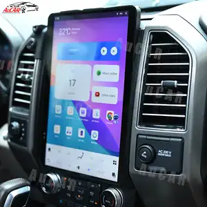 Aucar 14,4 "самая последняя модель андроида 11 Tesla экран автомобильный DVD плеер GPS навигация Авто Радио Стерео головное устройство для Ford F150 2015-2021