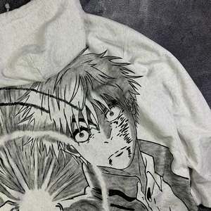 เสื้อฮู้ดสวมหัวพิมพ์ลายหน้าจอแนวสตรีทสำหรับผู้ชายผ้า500GSM ผ้าฝ้าย100% ขายส่งและกำหนดเองได้ - Product Image 3