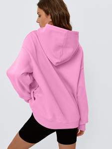 Sudadera con capucha de gran tamaño personalizada de alta calidad para mujer, ropa informal, el mejor Material usado, sudaderas con capucha de gran tamaño transpirables para mujer - Product Image 4