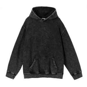 100% Cotton Fleece <b>Zipper</b> Hooded Sweatshirt and Acid Wash <b>Hoodies</b>-Winter Digital Printing OEM Service - Product Image 2